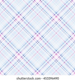 Checkered seamless pattern of interwoven multicolored thin strips. Motley abstract symmetrical pattern. Template for fabrics, wallpaper. Vector eps10