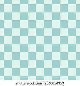 Checkered seamless pattern. Pastel green check duotone pattern. 