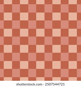 Checkered seamless pattern. Retro red and pink colours. Check duotone pattern. 