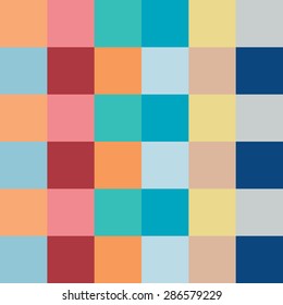 Checkered seamless pattern. Vector illustration. Abstract geometric background.