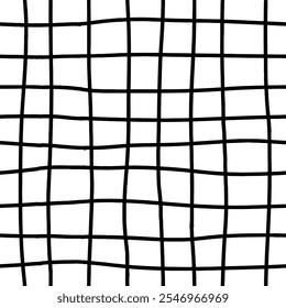 Checkered seamless pattern. Vector scribble line vector doodle. Hand drawn style