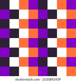 Schachbrettmuster, ästhetische Vintage-Hintergründe, bunte Schachbrettgitter-Textur. Funky Fashion Retro-Stoffdruck. Vektorgrafik