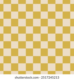 Checkered seamless pattern. Vintage plaid backgrounds. Retro backdrop. Duotone yellow colours.