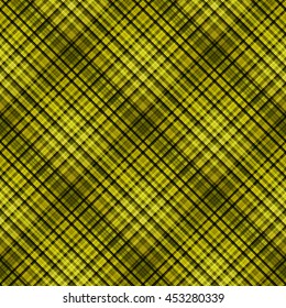 Checkered seamless pattern. Yellow and black cowboy ornament. Abstract symmetrical background. Vector eps10