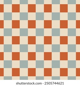 Checkered seamless patterns. Rustic backdrop. Duotone red and blue colours. Check duotone pattern. 