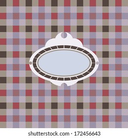 Checkered seamless texture with place for text.