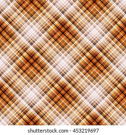 Checkered seamless yellow and orange pattern. Cowboy ornament. Abstract symmetrical background. Vector eps10