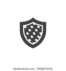 Checkered Shield vector icon. filled flat sign for mobile concept and web design. Bavarian Shield glyph icon. Symbol, logo illustration. Vector graphics