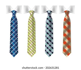 checkered silk ties template