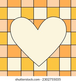 Checkered social media post background in trendy style. 