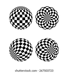 Checkered sphere set