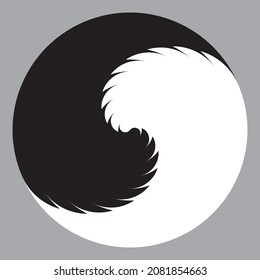 Geschecktes Spiraldesign-Element. Abstraktes Vektorbild