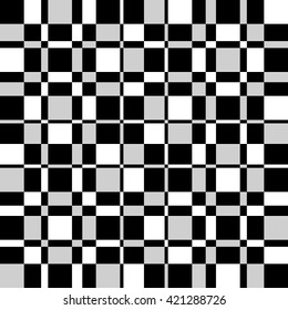 Checkered, squared mosaic pattern. Abstract geometric illustration.