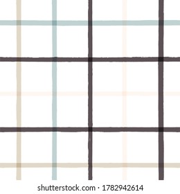 Patrón de rayas de cuadros, fondo transparente impermeable, trazos de pincel tartán pastel. rayas de tela de mesa de picnic vectorial, fondo de línea de pincel natural