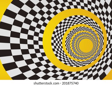 Checkered stripes 3D