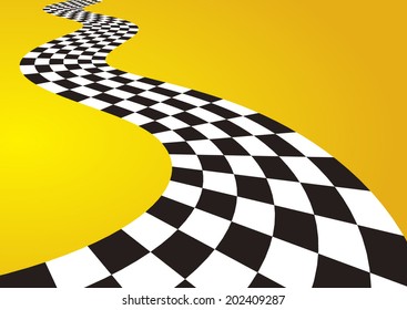 Checkered stripes 3D