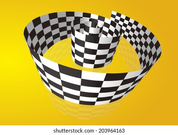Checkered stripes 3D
