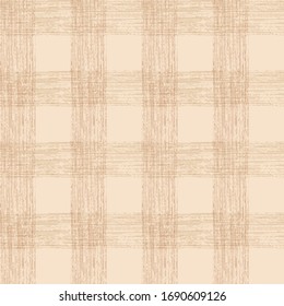 Checkered structure. Seamless pattern, texture of burlap, canvas. Brown vector background.