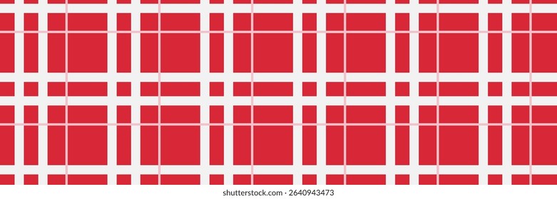 Checkered Tablecloth red and white seamless background. Italian Picnic Plaid. Vector illustration