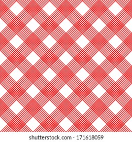 Checkered tablecloth. Seamless vector 