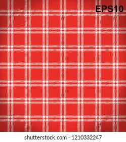 Checkered tablecloth. Vector illustration
