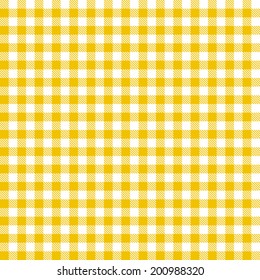 Checkered tablecloths pattern - endless - yellow