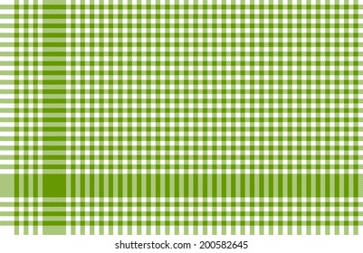 Checkered tablecloths pattern green