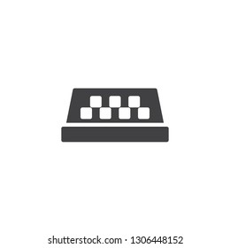 Checkered taxi sign vector icon. filled flat sign for mobile concept and web design. Taxi service simple solid icon. Symbol, logo illustration. Pixel perfect vector graphics