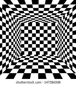 Checkered texture 3d background.