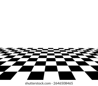 Textura a cuadros de fondo 3d. Abstractas fondo a cuadros blanco-negro. Vector