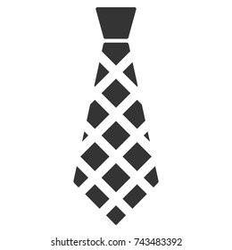 Checkered Tie flat vector illustration. An isolated icon on a white background.