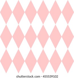 Checkered tile vector pattern or pink and white wallpaper background