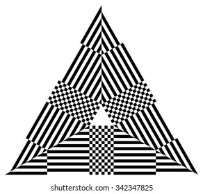 Checkered triangle shape