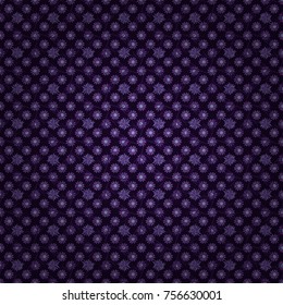 Checkered vector seamless pattern with grunge texture and abstract black, violet and neutral flowers. Tile for wallpaper or fabric. Seamless pattern with plaid.