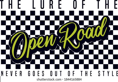 Checkered vector simulating a racing flag ready to print or use for decoration in general including prints for t-shirts