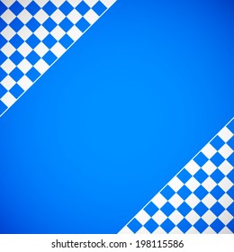checkered white band pattern on blue sky background (vector)