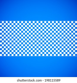 checkered white band pattern on blue sky background (vector)