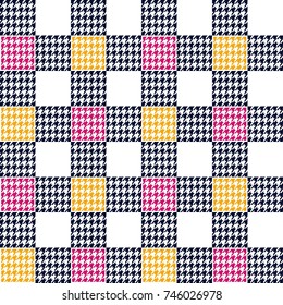 Checkered,Squared,plaid pattern for textile design,fashion print hounds tooth print