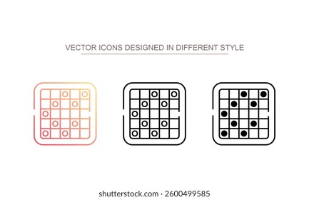 Checkers Board icon design with white background stock illustration