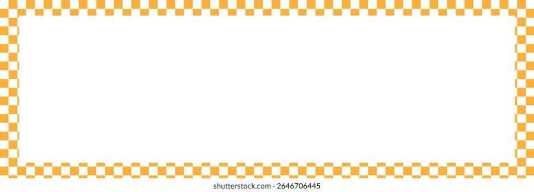 Checkers frame, border in line art style geometric seamless pattern. EPS.10. 