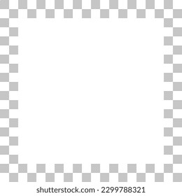 Checkers frame white background. Photo frame. Sport game. Vector illustration.