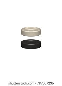 Checkers game on white background