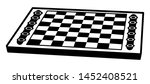 Checkers Game Vector Illustration Silhouette