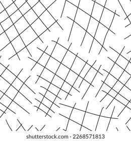 Patrón de dibujo manual sin soldadura, fondo de doodle en blanco y negro, fondo geométrico juguetón