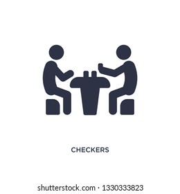 checkers icon. Simple element illustration from activity and hobbies concept. checkers editable symbol design on white background. Can be use for web and mobile.