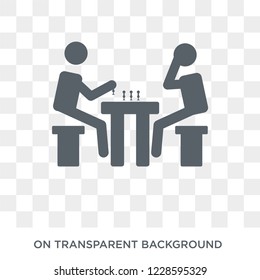 Checkers icon. Trendy flat vector Checkers icon on transparent background from Activity and Hobbies collection. 