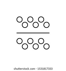 checkers, vector, icon, outline. Illustration isolated vector sign