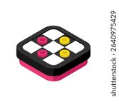 Checkers Vector style icon. Eps 10 file