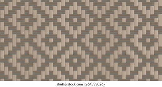 Checker-style bamboo weave pattern with earthy brown and beige tones. Ideal for natural texture backgrounds, furniture design, and eco-themed decorative projects.