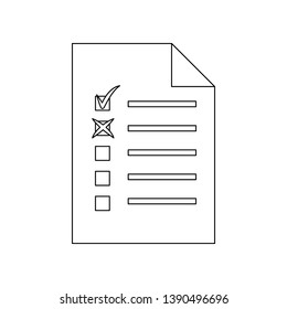 check-in form icon. Element of banking for mobile concept and web apps icon. Outline, thin line icon for website design and development, app development